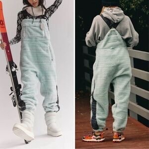 Free People FP Movement Hit The Slopes Printed Salopette mint